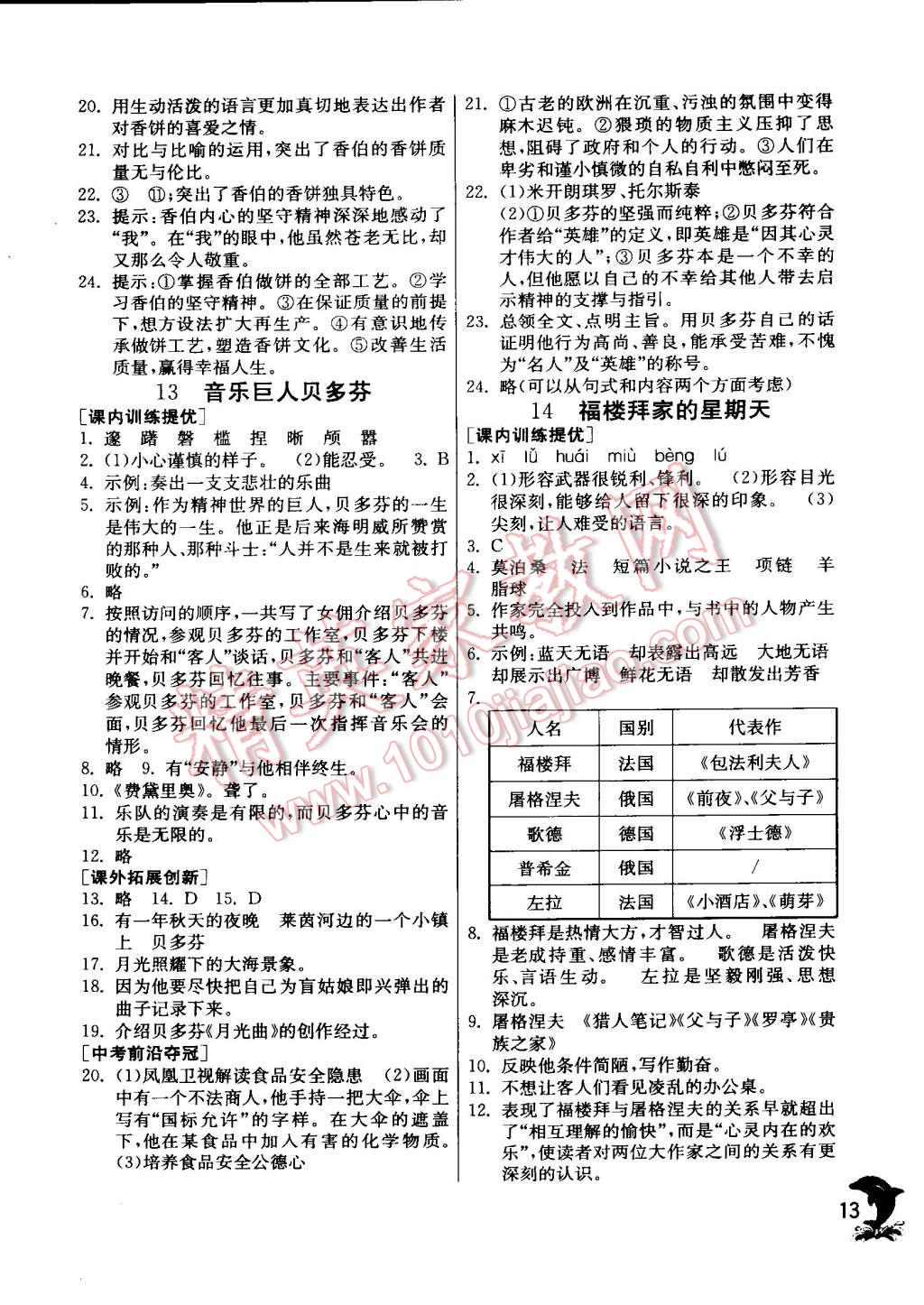 2015年实验班提优训练七年级语文下册人教版 第13页