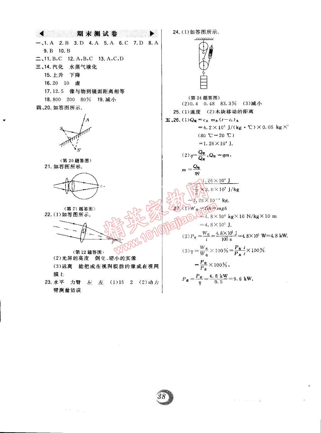 2015年北大綠卡八年級物理下冊北師課改版 第14頁