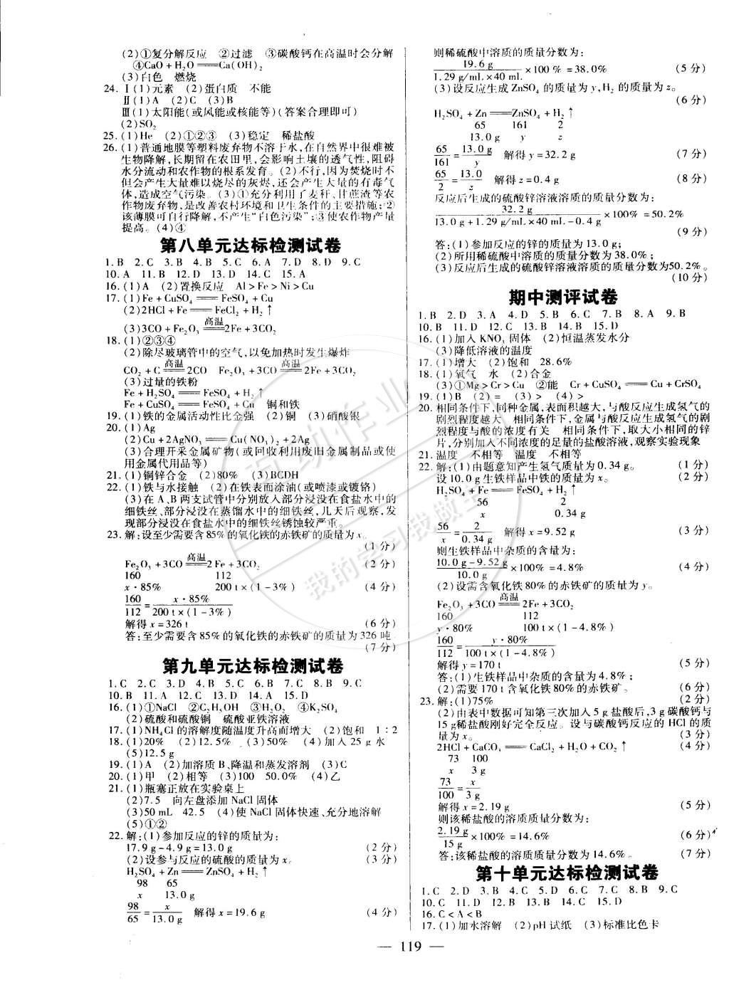 2015年名师三导学练考九年级化学下册人教版 第9页