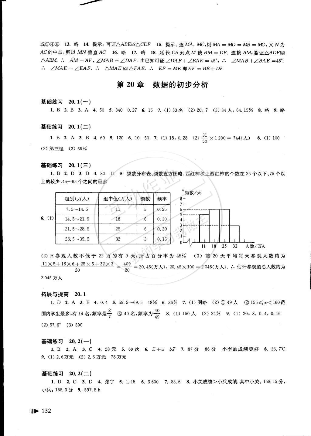 2015年初中数学同步练习八年级下册沪科版 第8页