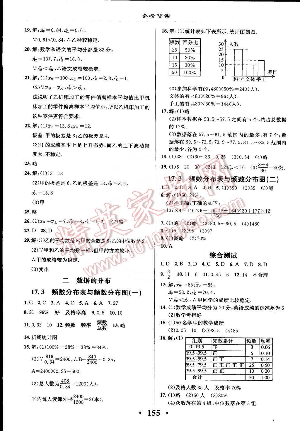 2015年新课改课堂作业八年级数学下册北京课改版 第22页