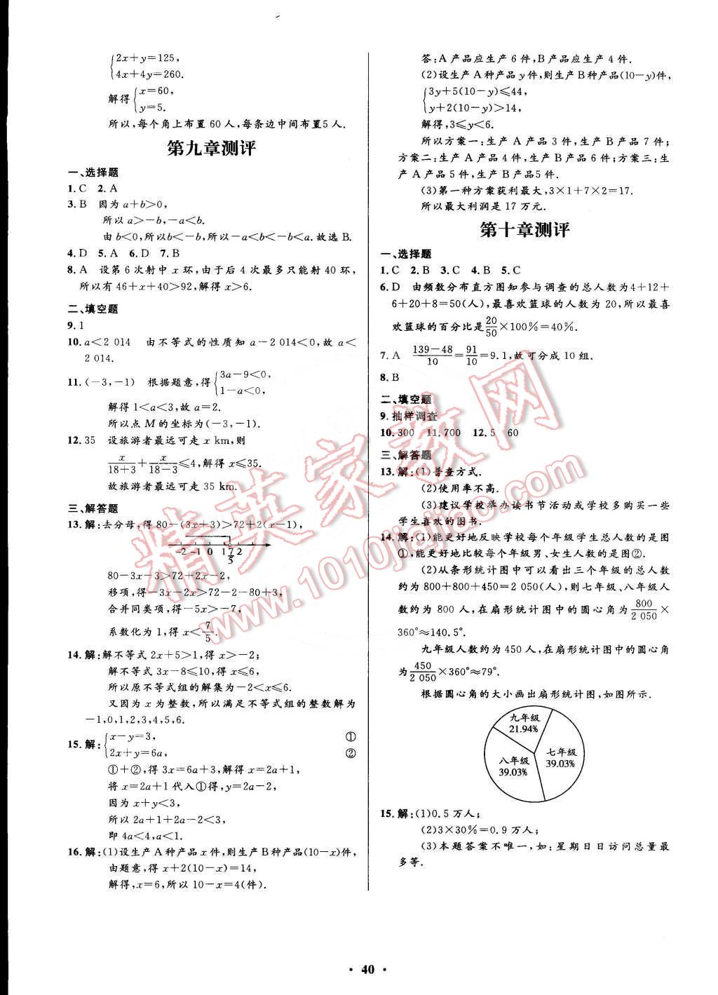 2015年初中同步测控优化设计七年级数学下册人教版 第52页