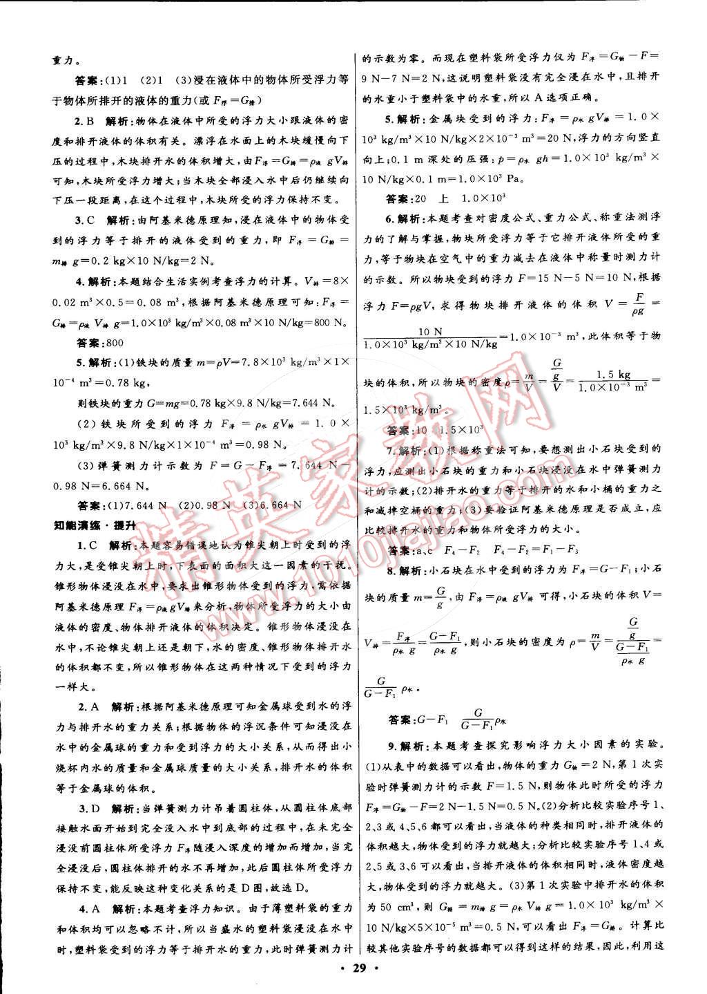 2015年初中同步测控优化设计八年级物理下册人教版 第17页