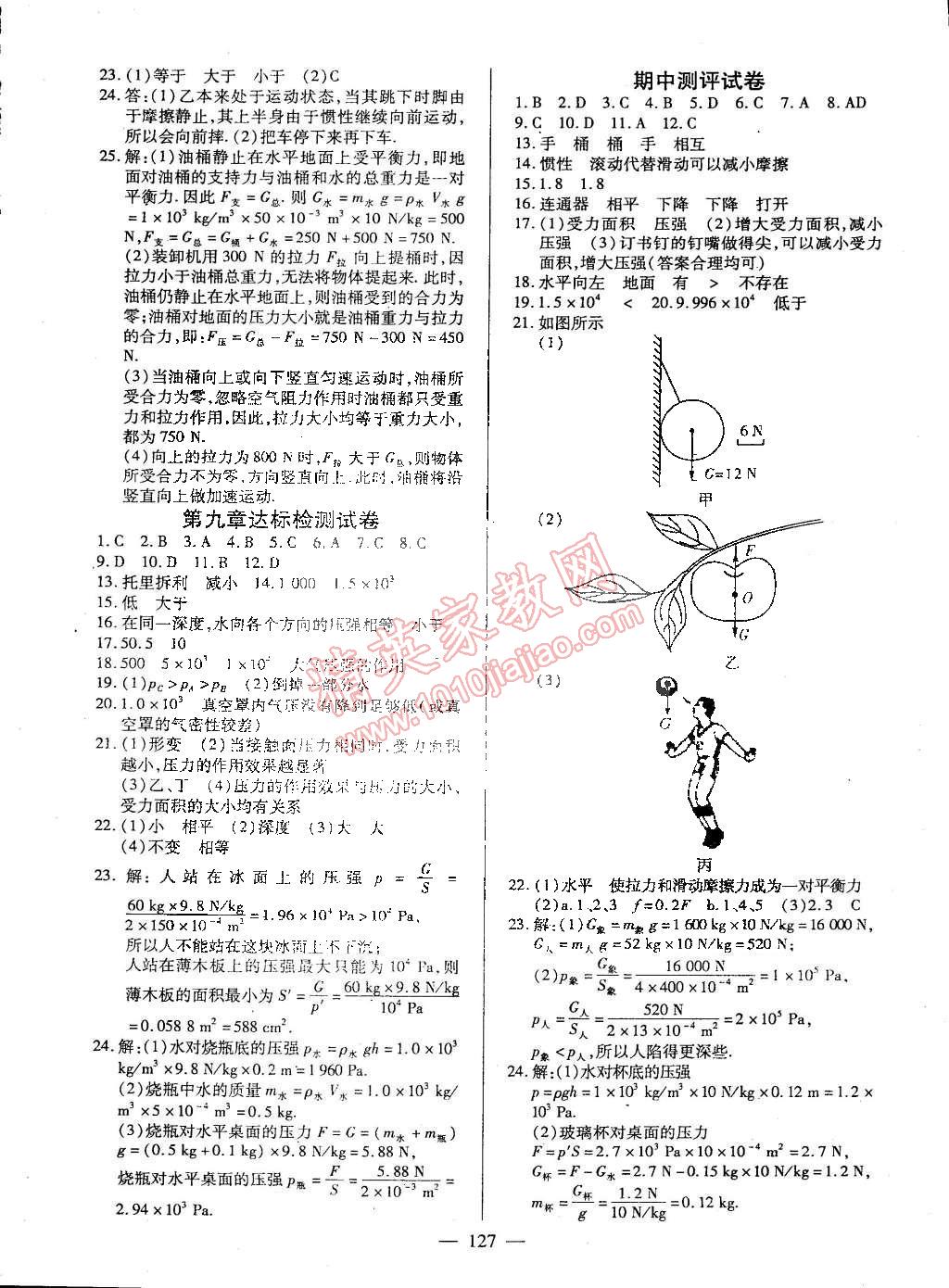 2015年名師三導(dǎo)學(xué)練考八年級(jí)物理下冊(cè)教科版 第13頁