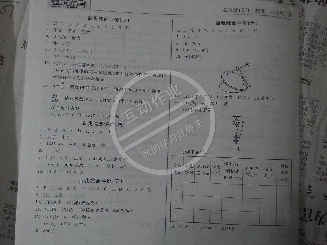 2015年全品學練考八年級物理下冊人教版 第25頁