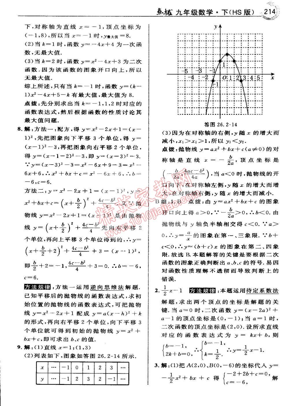 2015年特高級(jí)教師點(diǎn)撥九年級(jí)數(shù)學(xué)下冊(cè)華師大版 第41頁(yè)