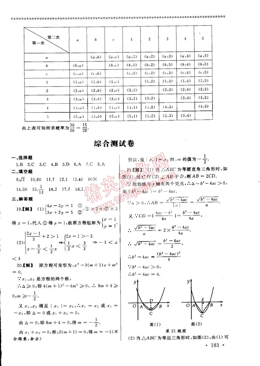 2015年為了燦爛的明天同步訓練與拓展九年級數(shù)學下冊蘇科版 第23頁