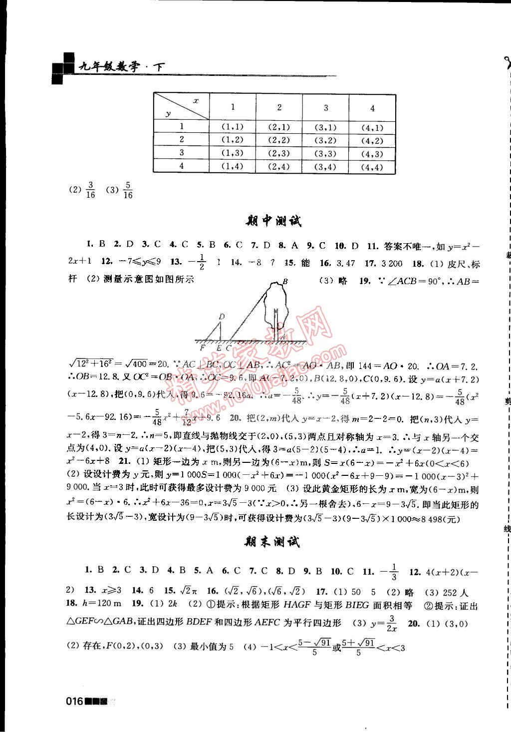 2015年新编金3练九年级数学下册江苏版 第16页