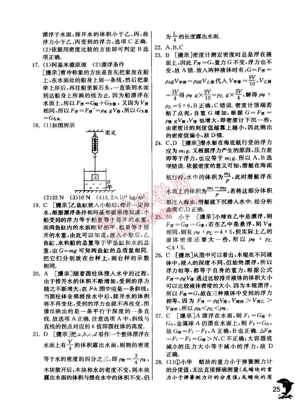 2015年實(shí)驗(yàn)班提優(yōu)訓(xùn)練八年級(jí)物理下冊(cè)滬科版 第74頁(yè)