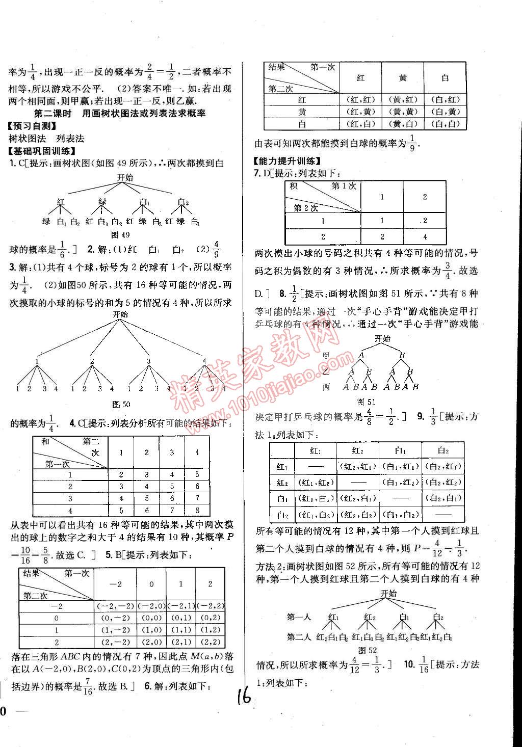 2015年全科王同步課時(shí)練習(xí)九年級(jí)數(shù)學(xué)下冊(cè)滬科版 第16頁(yè)