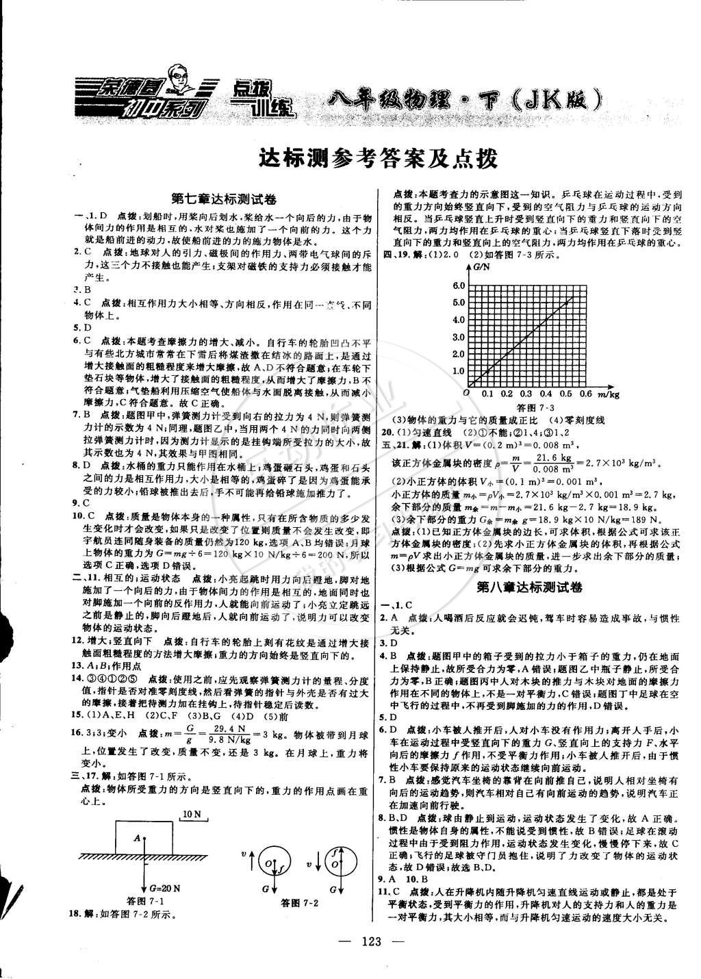 2015年点拨训练八年级物理下册教科版 第1页