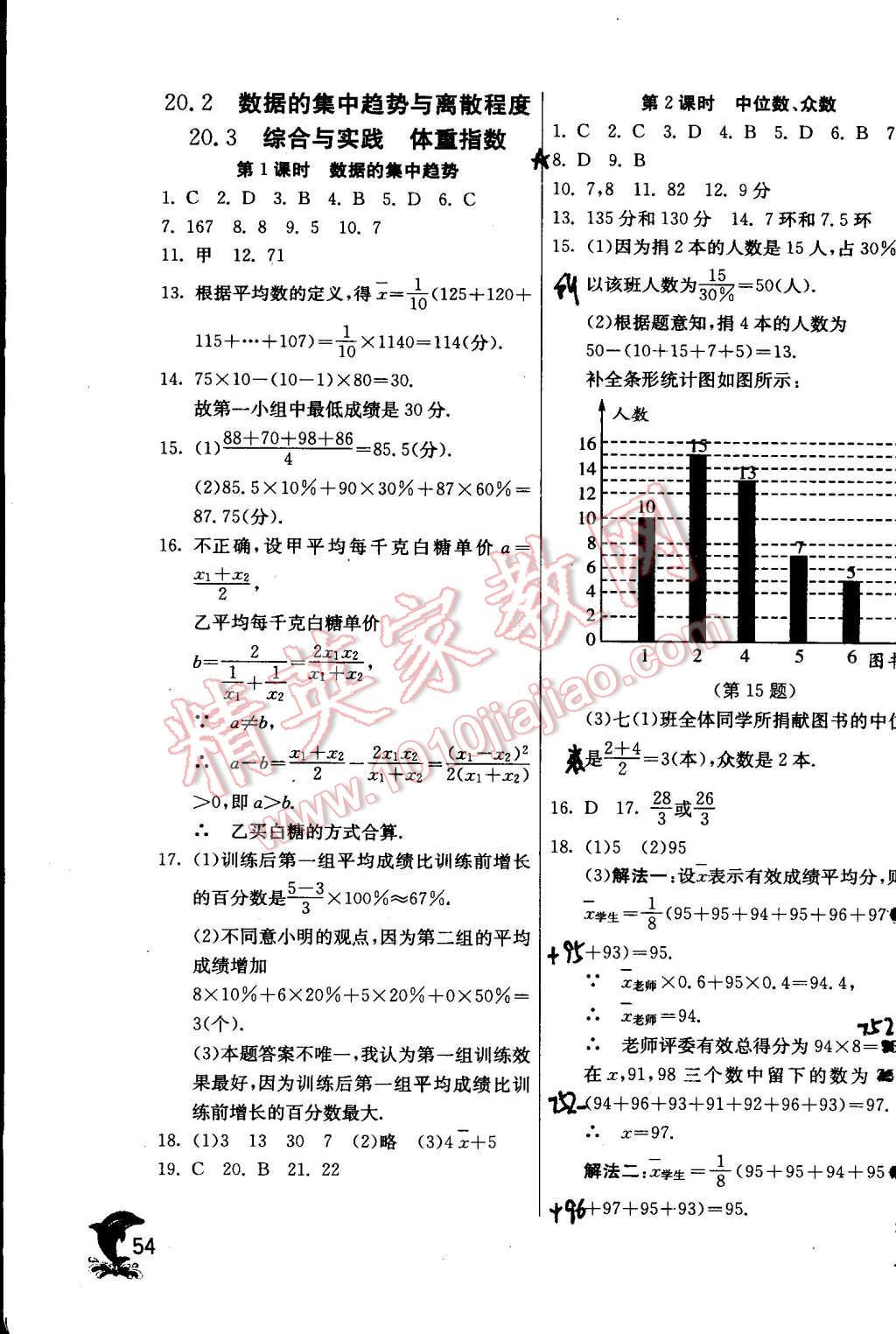 2015年實(shí)驗(yàn)班提優(yōu)訓(xùn)練八年級(jí)數(shù)學(xué)下冊滬科版 第58頁