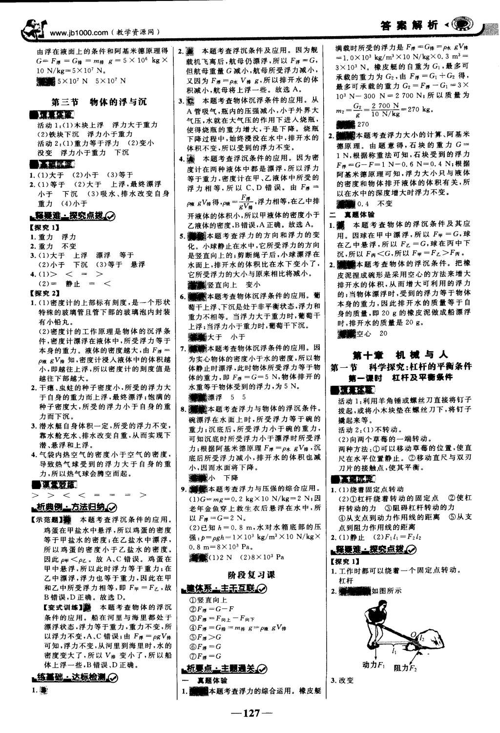 2015年世紀(jì)金榜金榜學(xué)案八年級(jí)物理下冊(cè)滬科版 第10頁(yè)