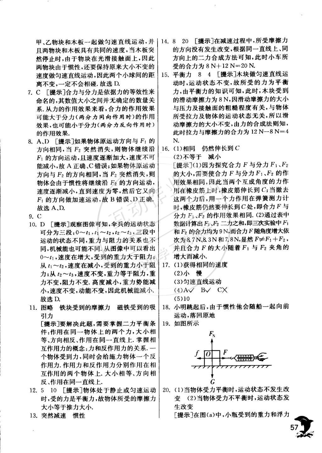 2015年實(shí)驗(yàn)班提優(yōu)訓(xùn)練八年級(jí)物理下冊(cè)滬科版 第60頁(yè)