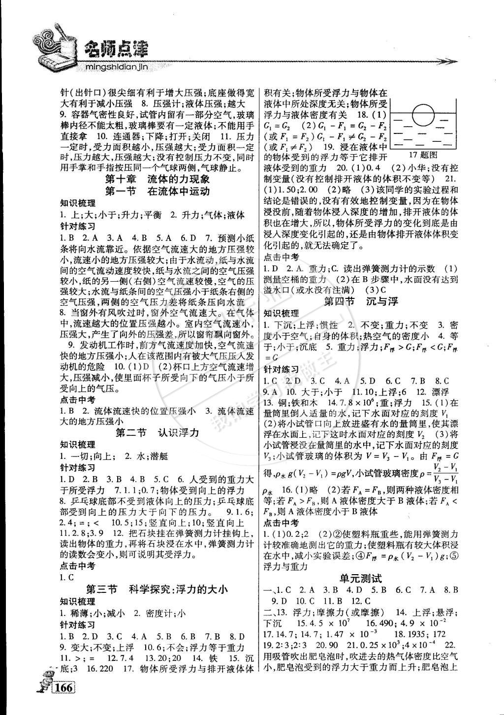 2015年名師點津專題精練單元測評八年級物理下冊 第7頁