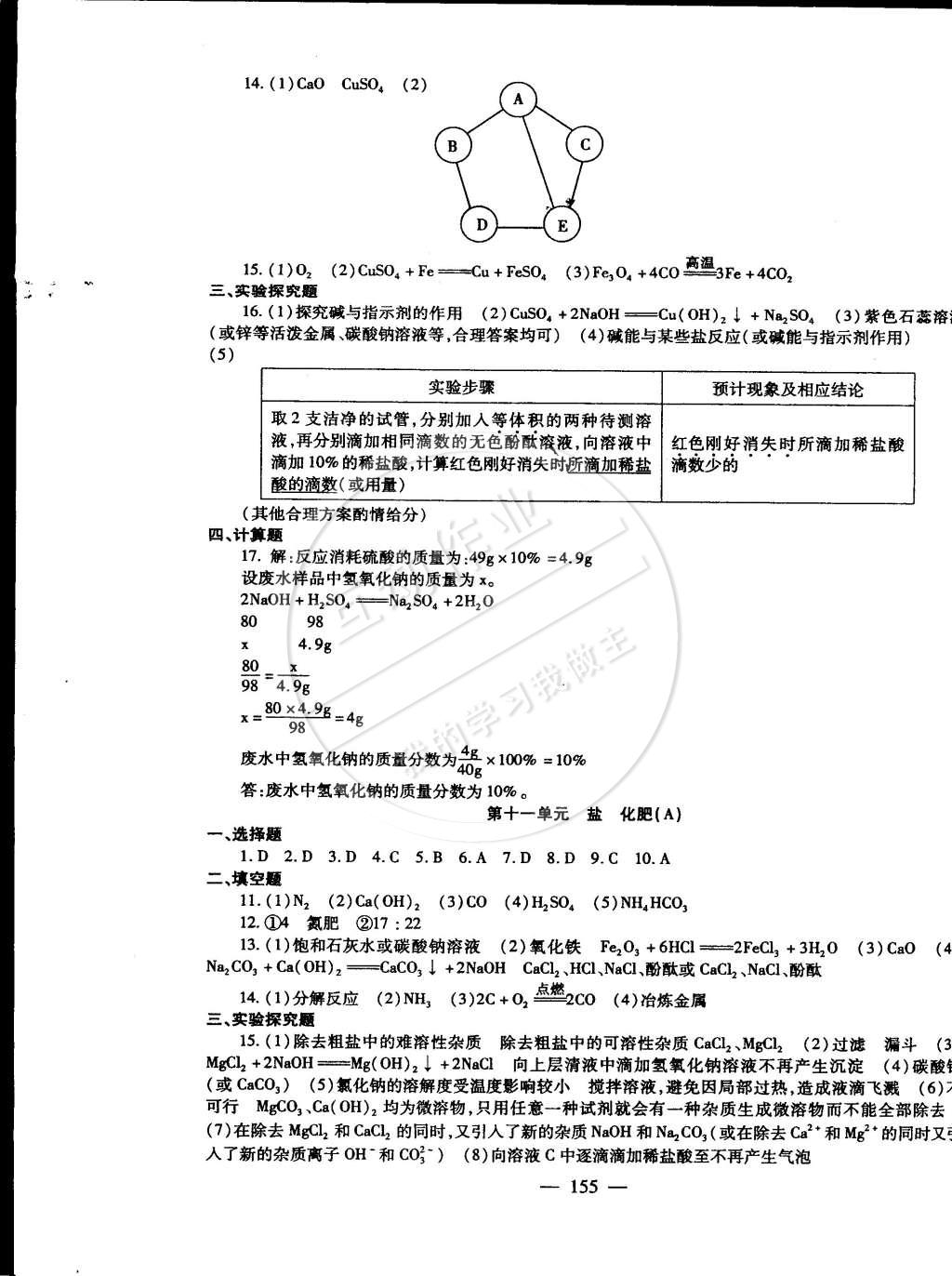 2014年海淀金卷九年级化学全一册人教版 第11页