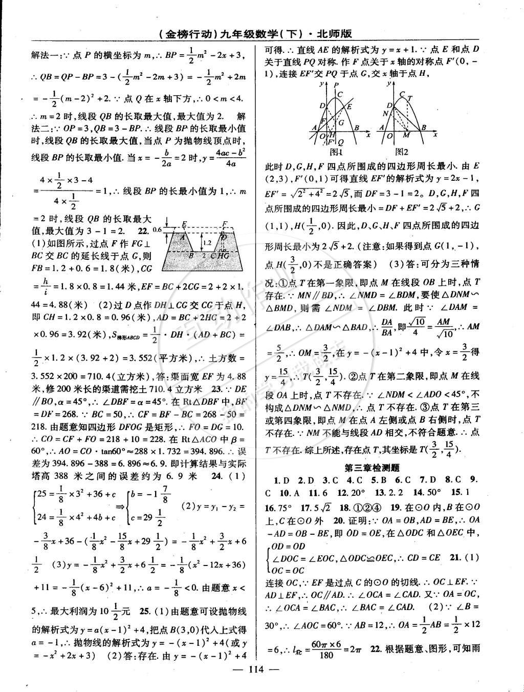 2015年金榜行动九年级数学下册北师大版 第14页