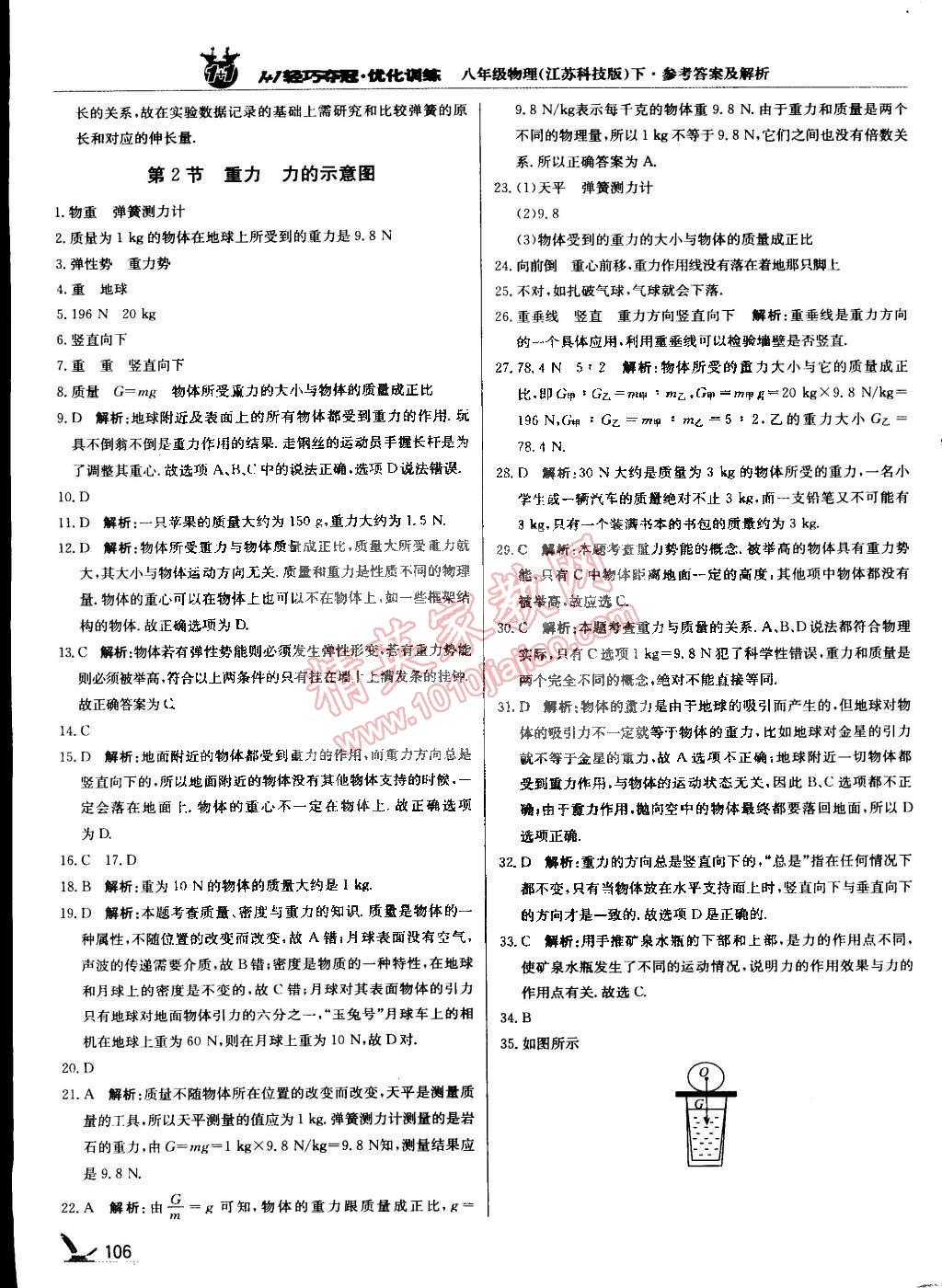 2015年1加1轻巧夺冠优化训练八年级物理下册苏科版银版双色提升版 第11页