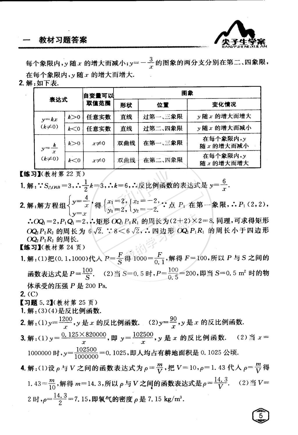 課本青島版九年級數(shù)學下冊 第5章 對函數(shù)的再探索第4頁