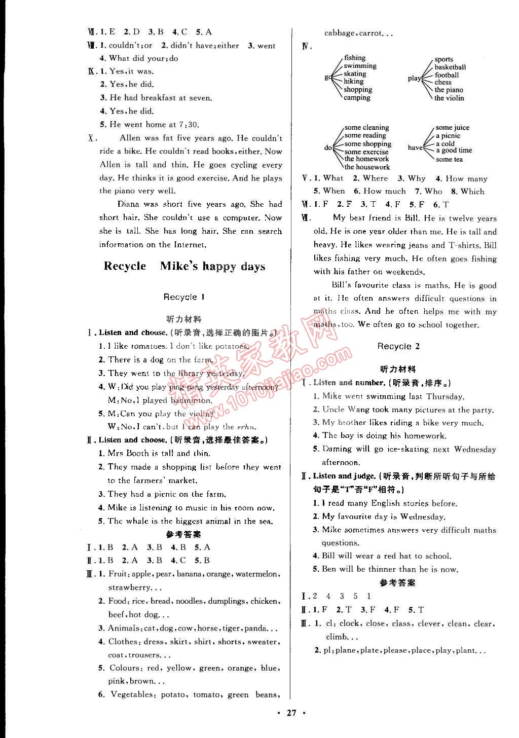 2015年小學(xué)同步測控優(yōu)化設(shè)計六年級英語下冊人教PEP版三起 第7頁