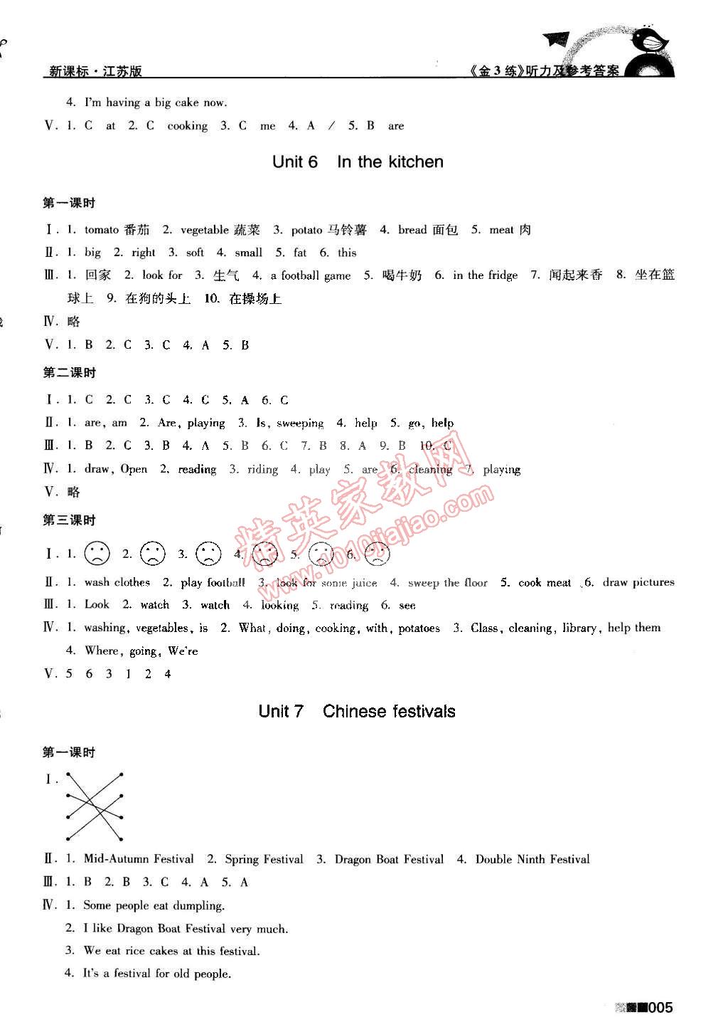 2015年新編金3練五年級(jí)英語下冊江蘇版 第5頁