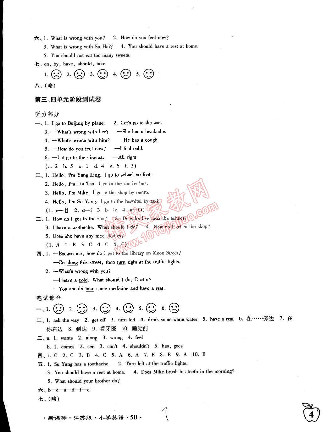 2015年江蘇密卷五年級(jí)英語下冊江蘇版 第7頁