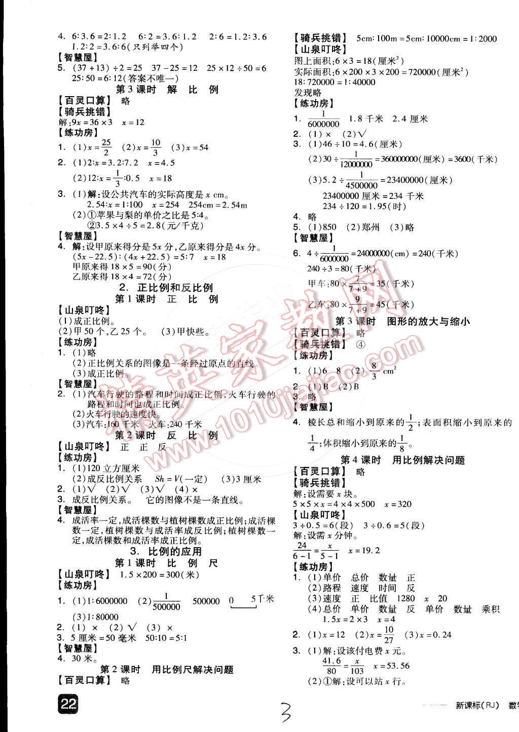 2014年全品学练考六年级数学下册人教版 第8页