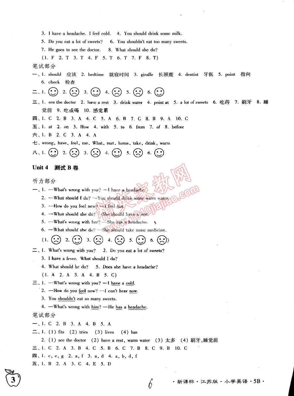 2015年江蘇密卷五年級英語下冊江蘇版 第6頁