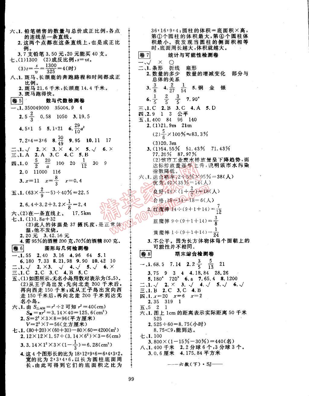 2015年探究樂(lè)園高效課堂六年級(jí)數(shù)學(xué)下冊(cè)蘇教版 第8頁(yè)