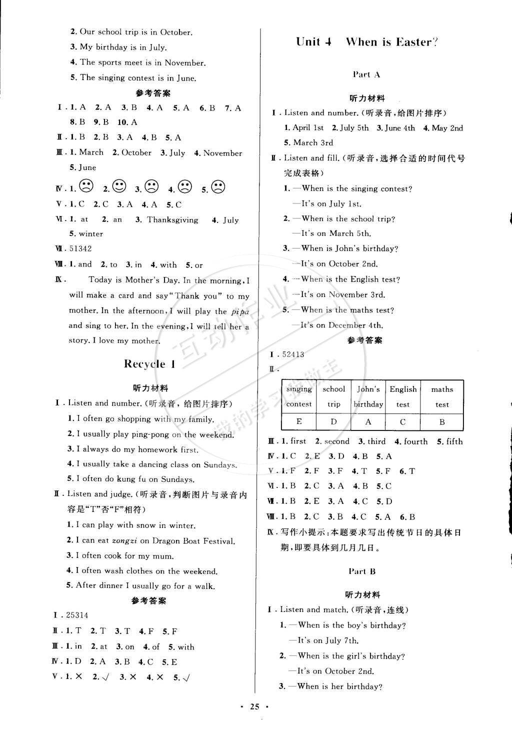 2015年小学同步测控优化设计五年级英语下册人教PEP版三起 第17页