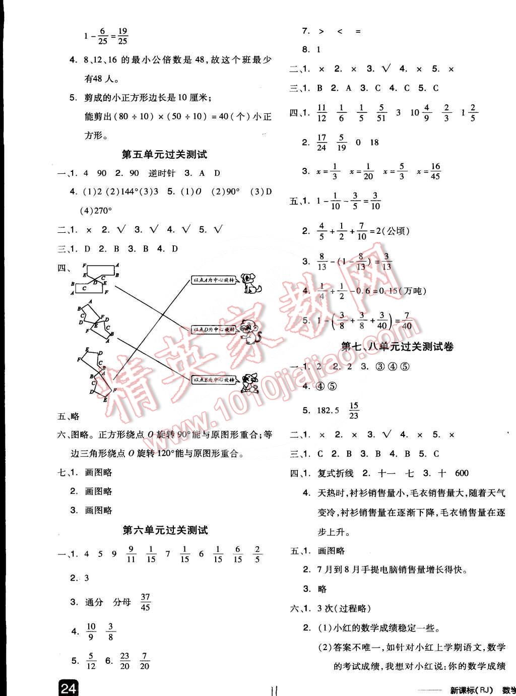 2015年全品学练考五年级数学下册人教版 第14页