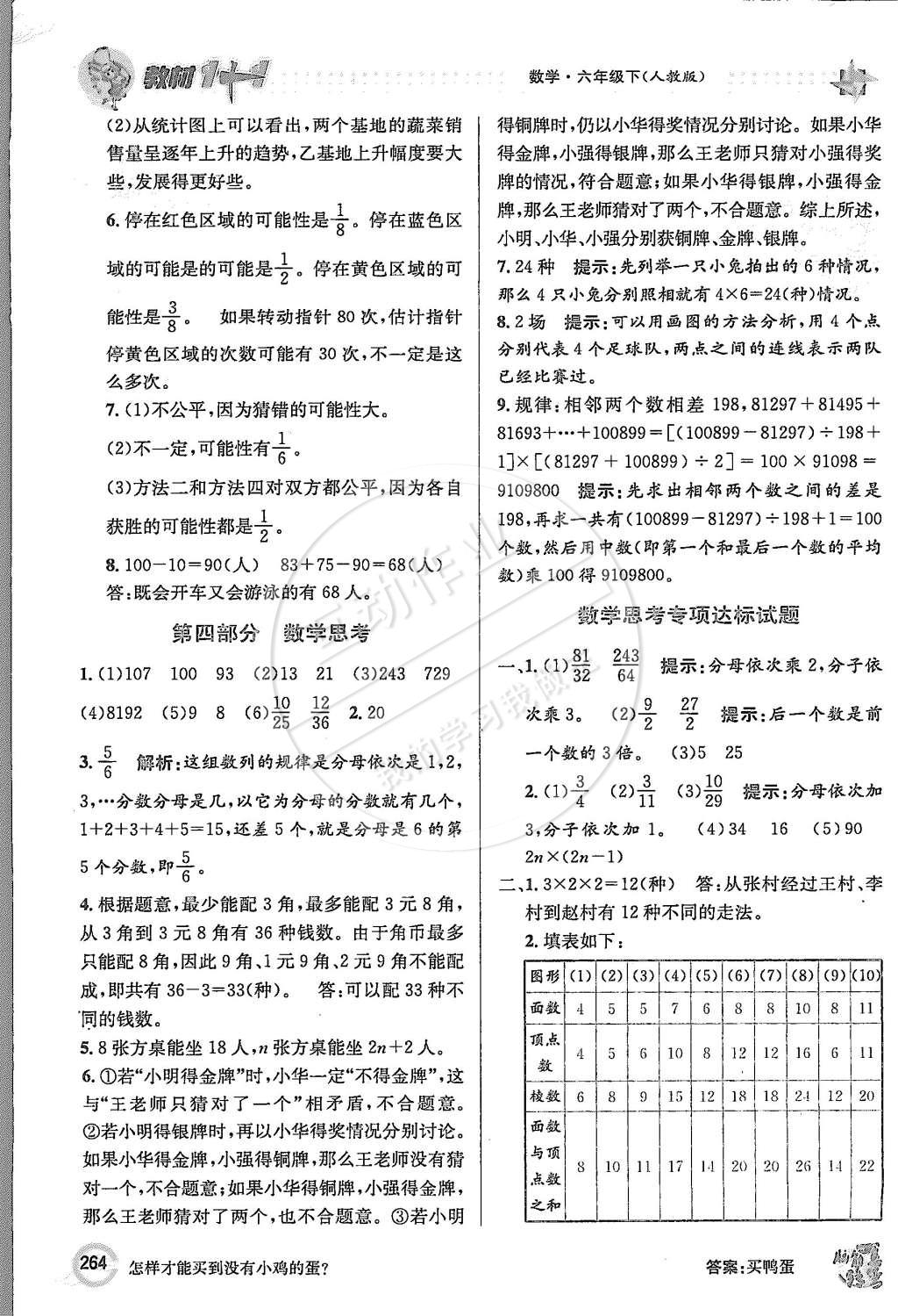 2015年教材1加1六年級數(shù)學下冊人教版 第18頁