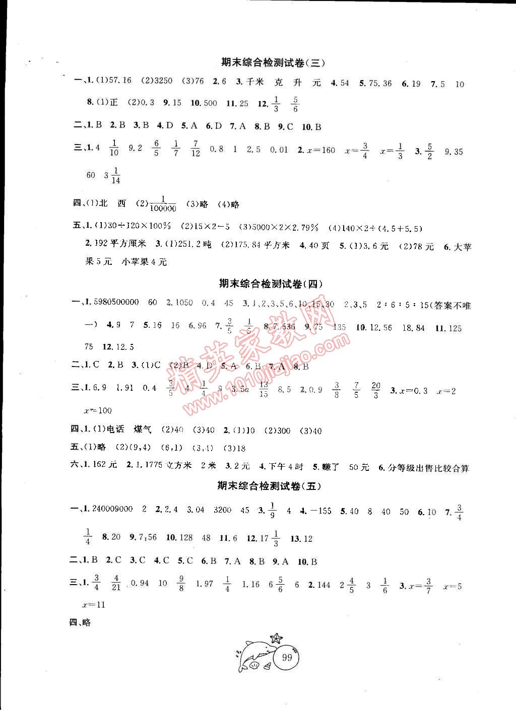 2015年金鑰匙1加1目標(biāo)檢測(cè)六年級(jí)數(shù)學(xué)下冊(cè)江蘇版 第7頁(yè)