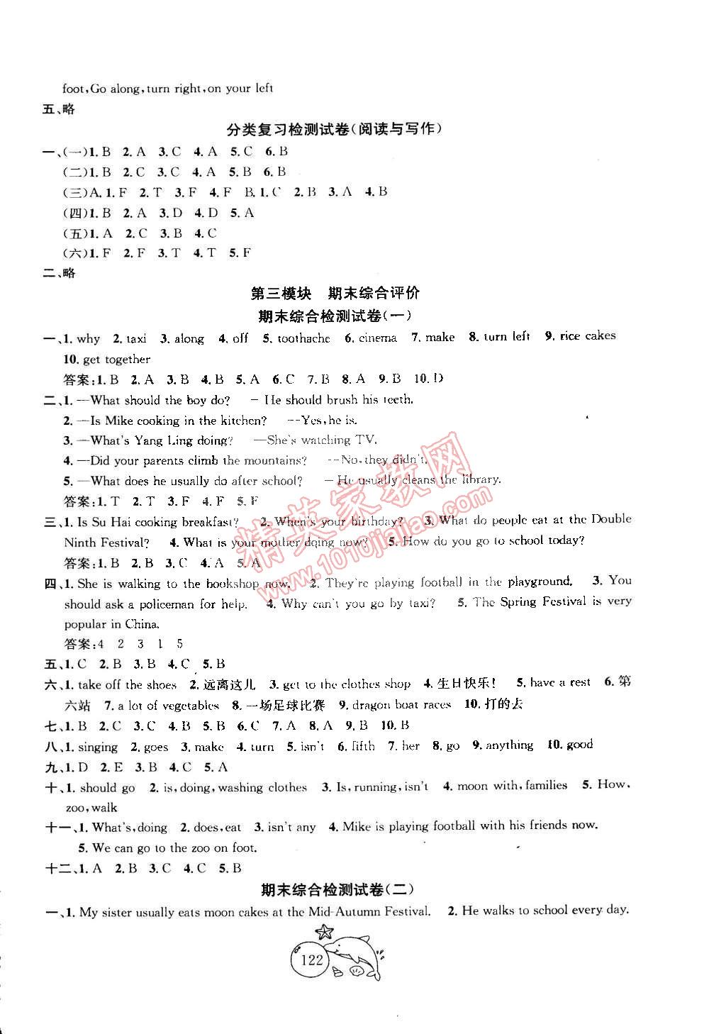 2015年金鑰匙1加1目標檢測五年級英語下冊江蘇版 第14頁