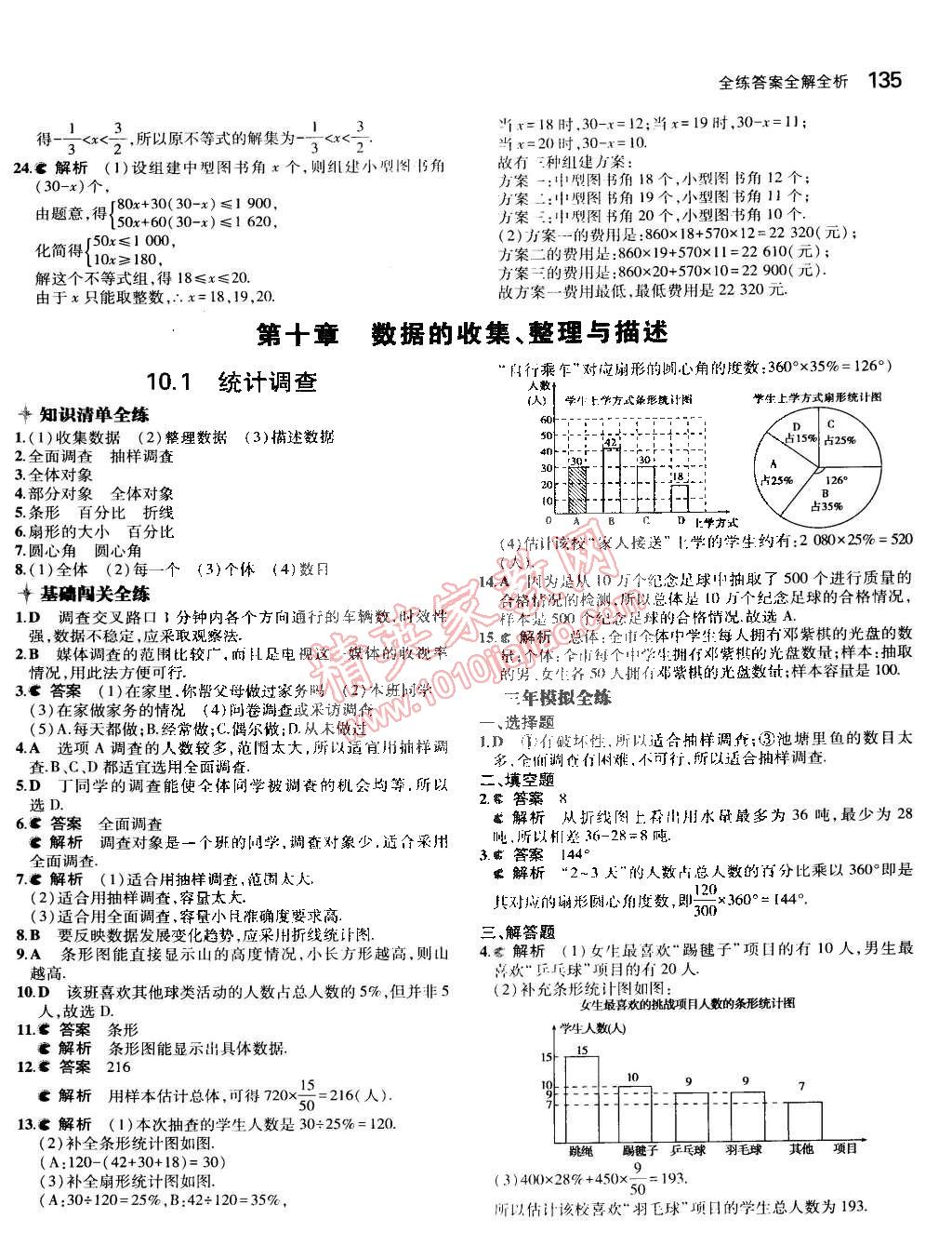 2015年5年中考3年模拟七年级数学下册人教版 第28页