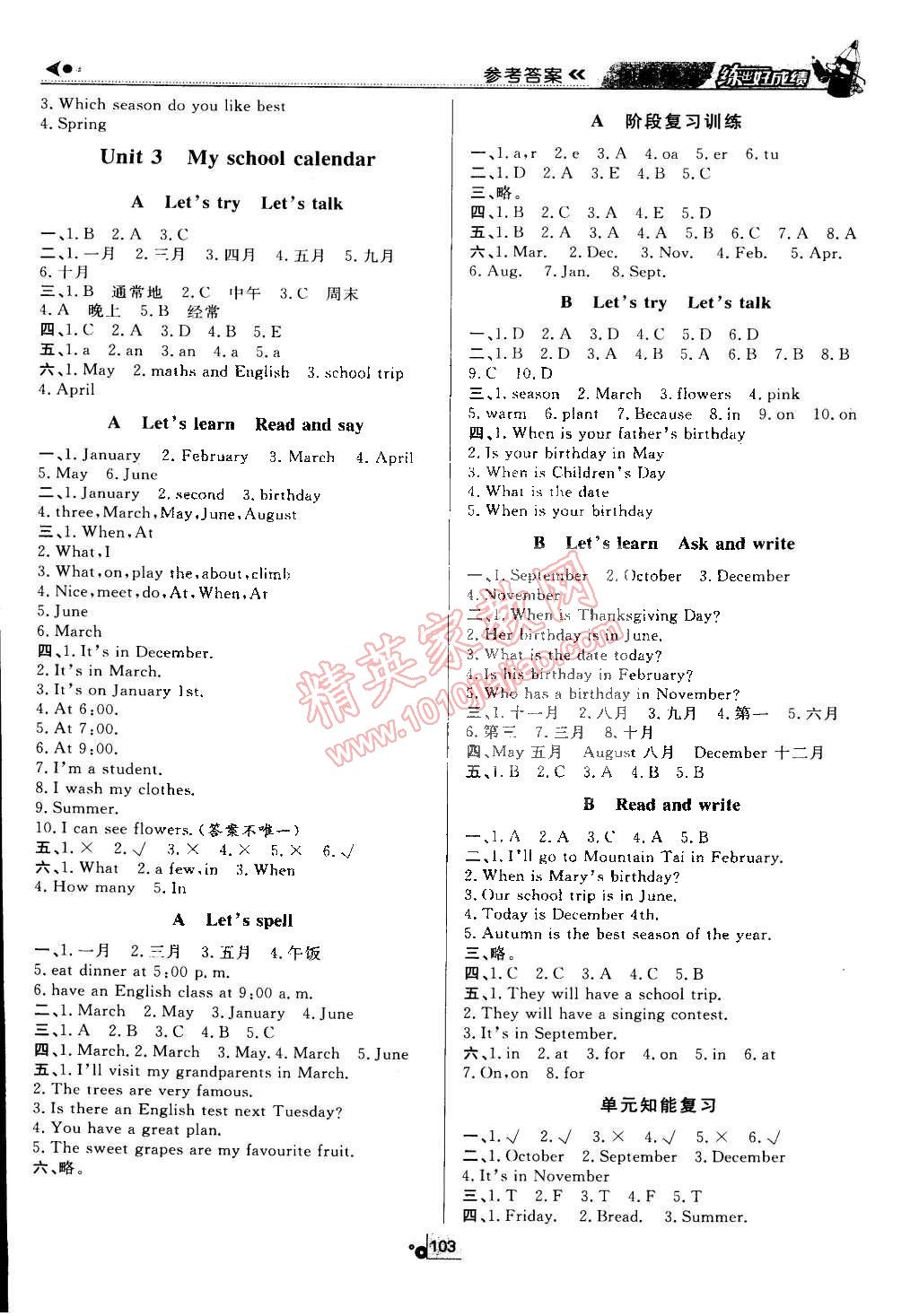 2015年練出好成績(jī)創(chuàng)新學(xué)習(xí)高效課時(shí)訓(xùn)練五年級(jí)英語(yǔ)下冊(cè)人教版 第3頁(yè)