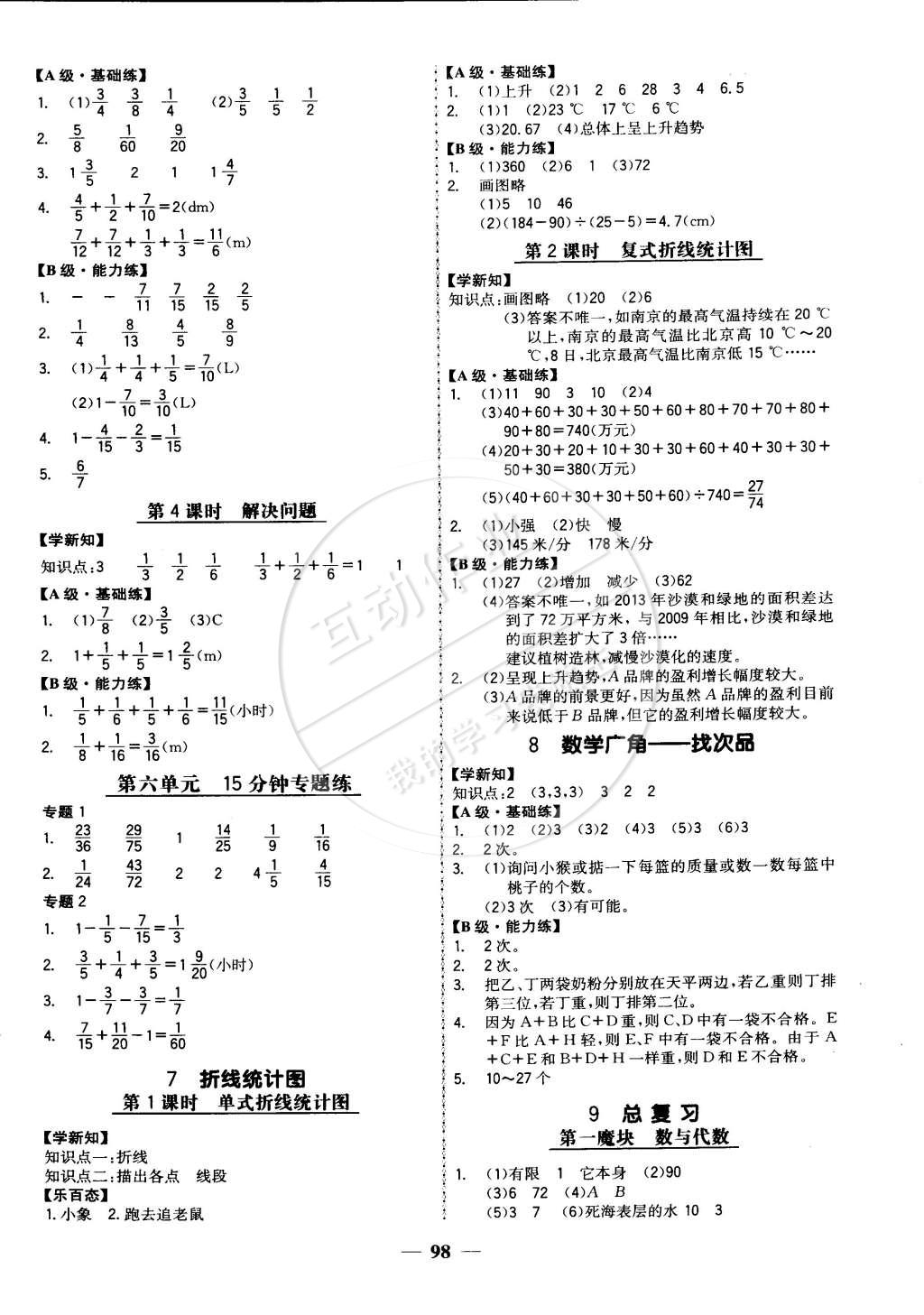 2015年世紀金榜金榜小博士五年級數(shù)學(xué)下冊人教版 第6頁