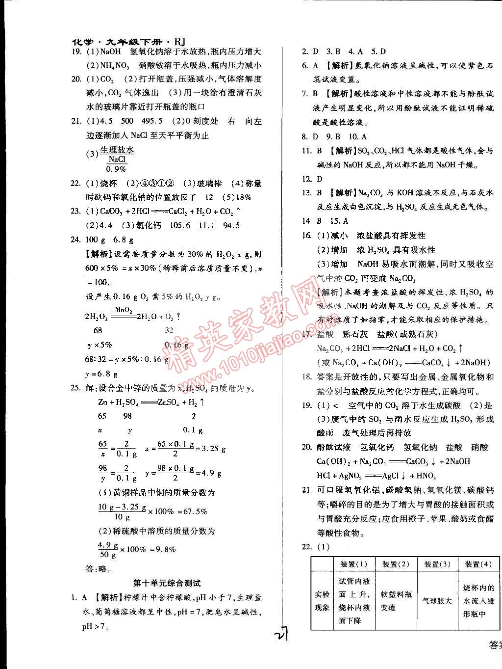 2015年學(xué)升同步練測(cè)九年級(jí)化學(xué)下冊(cè)人教版 第27頁