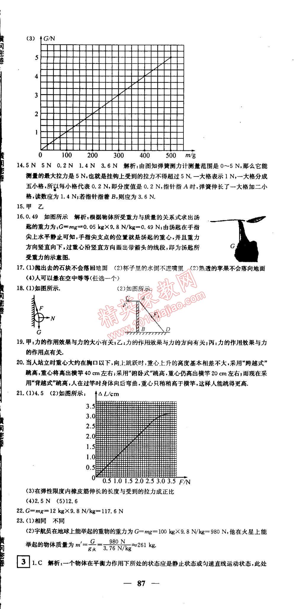 2015年王后雄黃岡密卷八年級(jí)物理下冊(cè)人教版 第3頁(yè)