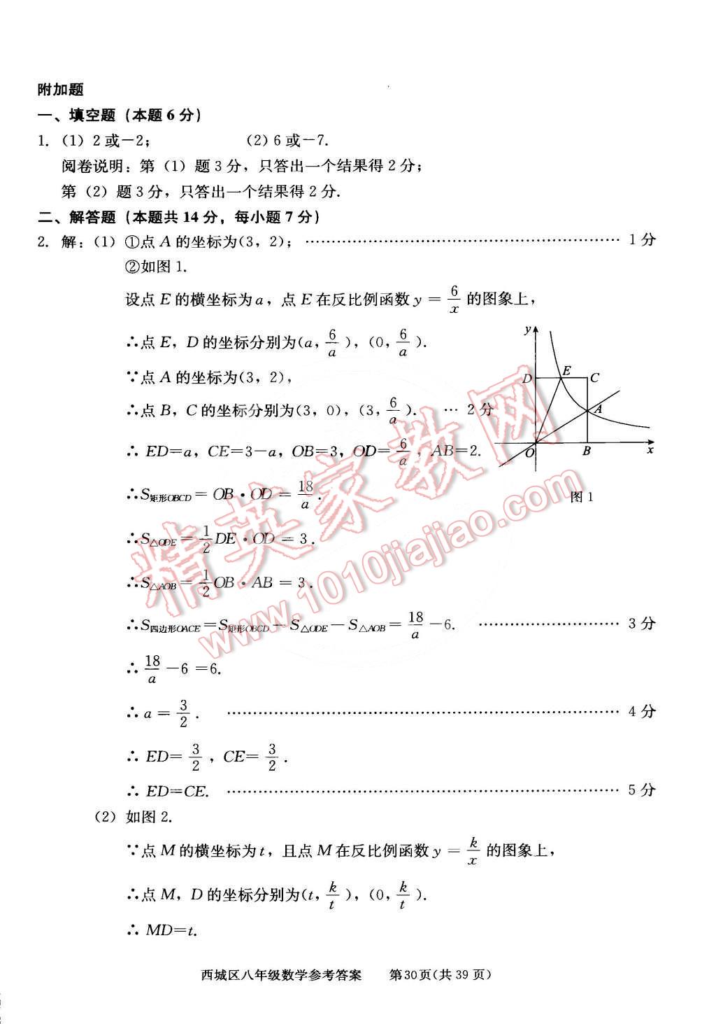 2015年学习探究诊断八年级数学下册 第30页