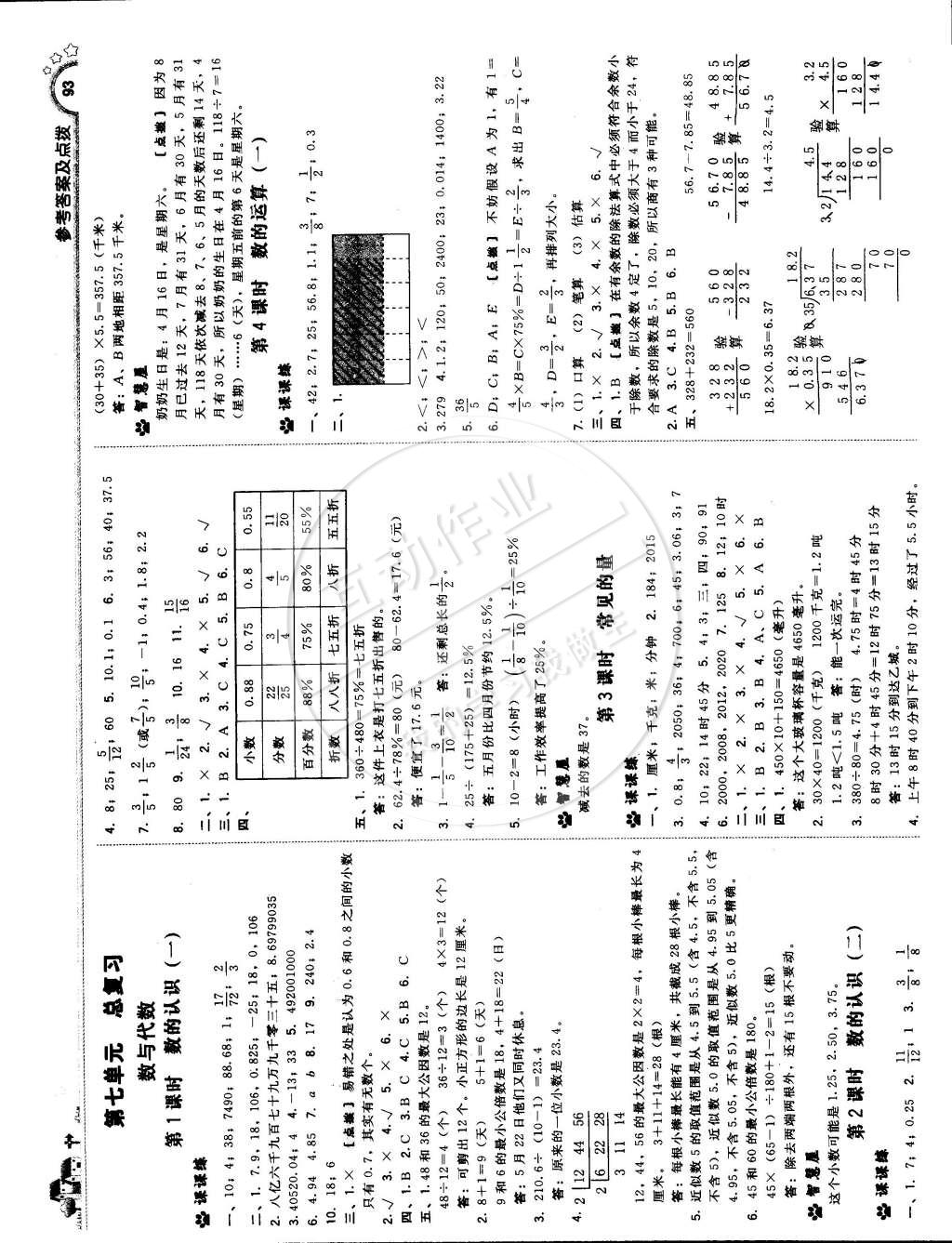 2015年典中点综合应用创新题六年级数学下册苏教版 第11页