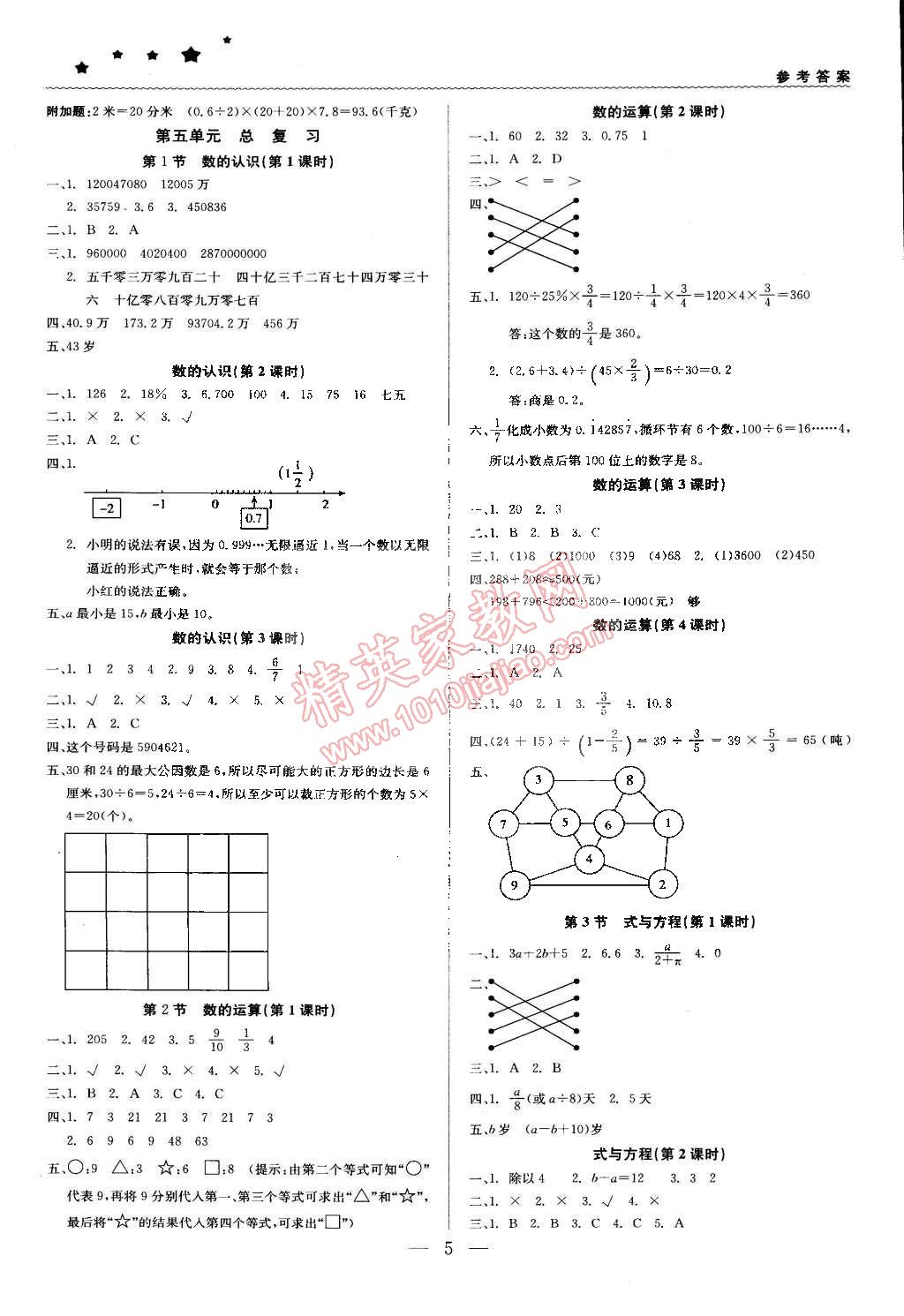 2015年1加1輕巧奪冠優(yōu)化訓練六年級數(shù)學下冊北師大版銀版雙色提升版 第5頁