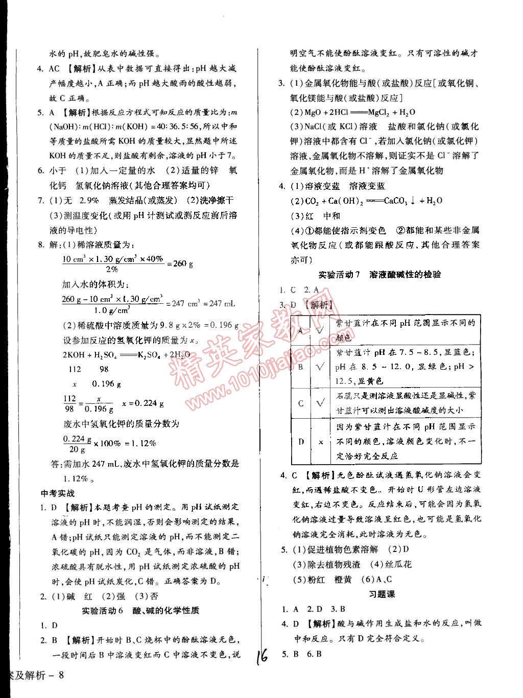 2015年学升同步练测九年级化学下册人教版 第16页