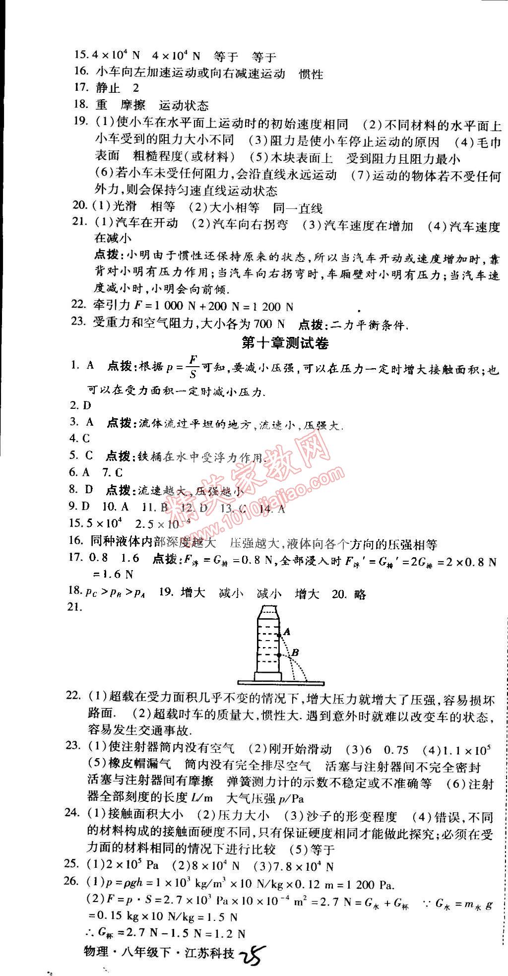 2015年學升同步練測八年級物理下冊蘇科版 第25頁