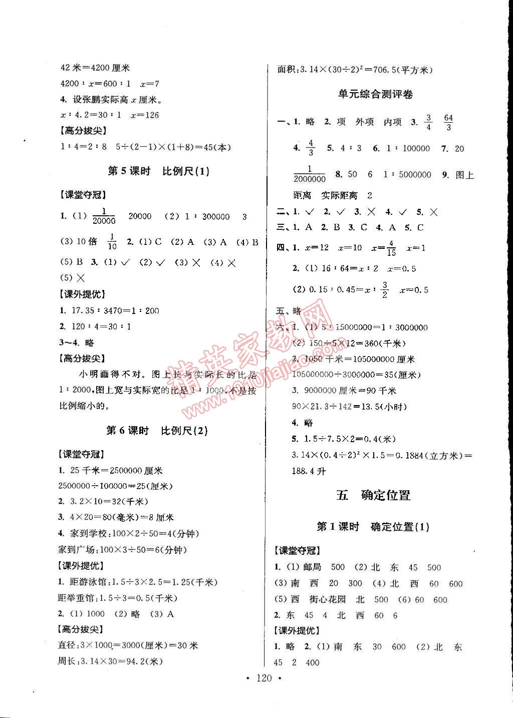 2015年高分拔尖提優(yōu)訓練六年級數(shù)學下冊江蘇版 第6頁