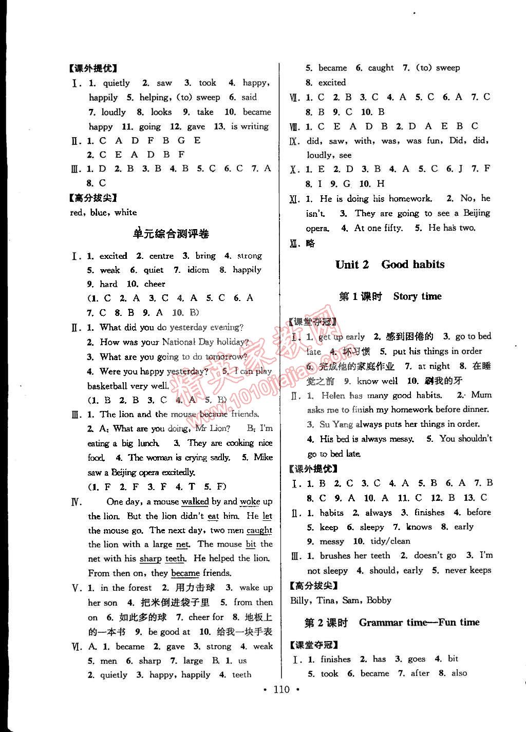 2015年高分拔尖提優(yōu)訓(xùn)練六年級(jí)英語(yǔ)下冊(cè)江蘇版 第2頁(yè)