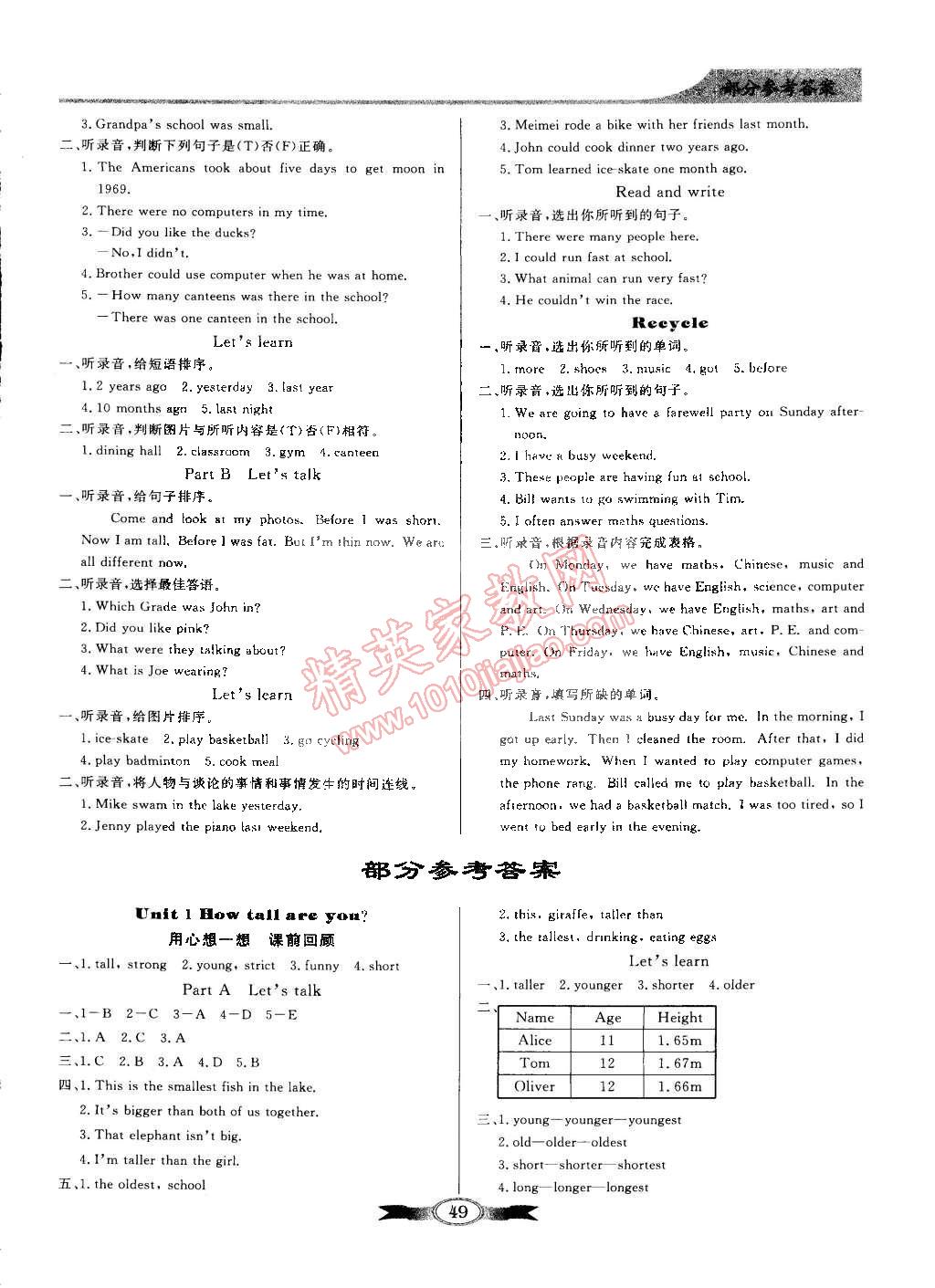 2015年同步導學與優(yōu)化訓練六年級英語下冊人教PEP版 第3頁