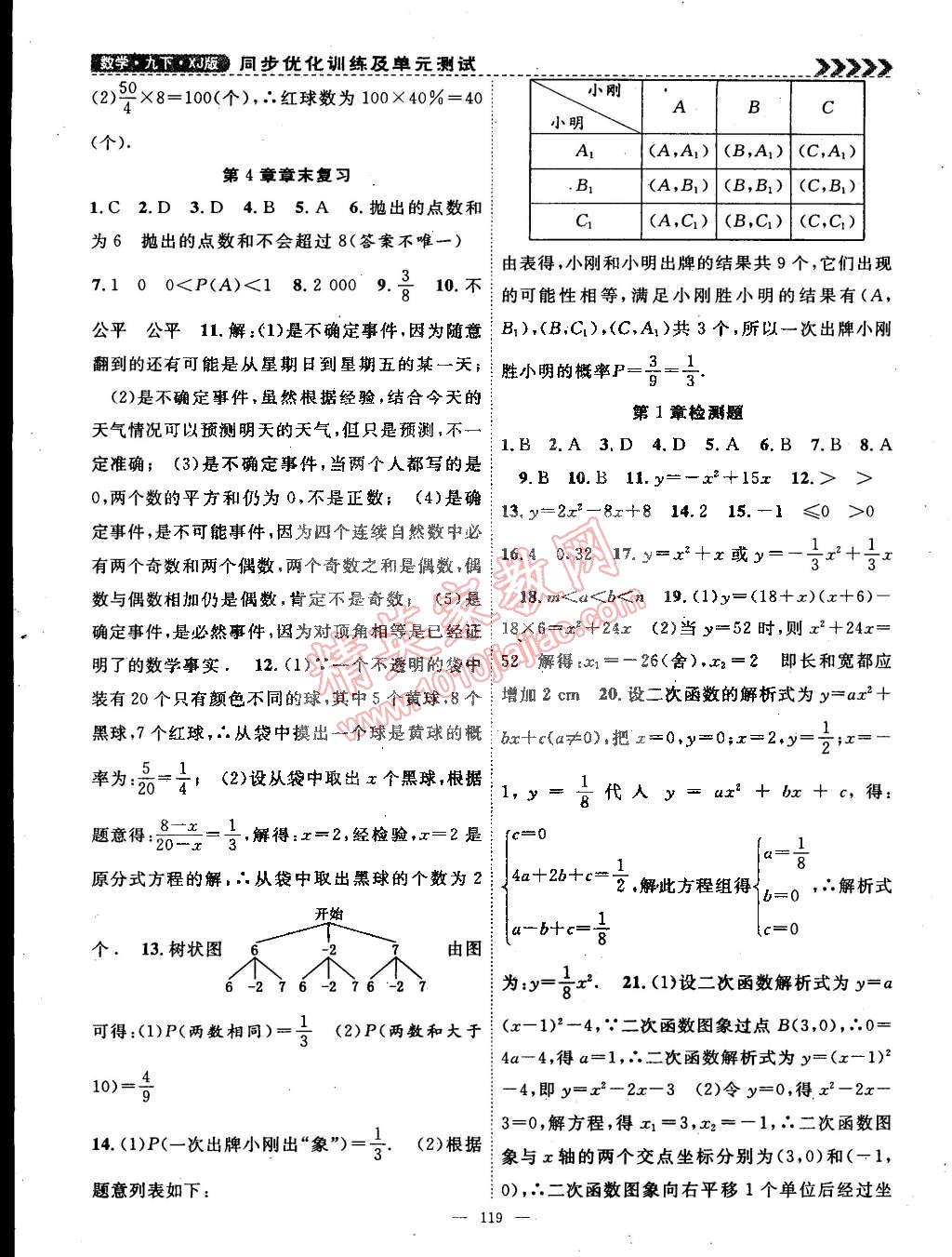 2015年课时夺冠九年级数学下册湘教版 第19页