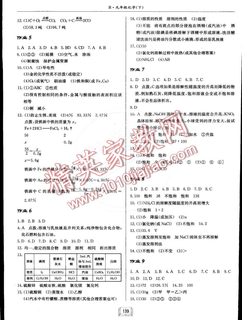 2015年啟東中學(xué)作業(yè)本九年級化學(xué)下冊人教版 第3頁