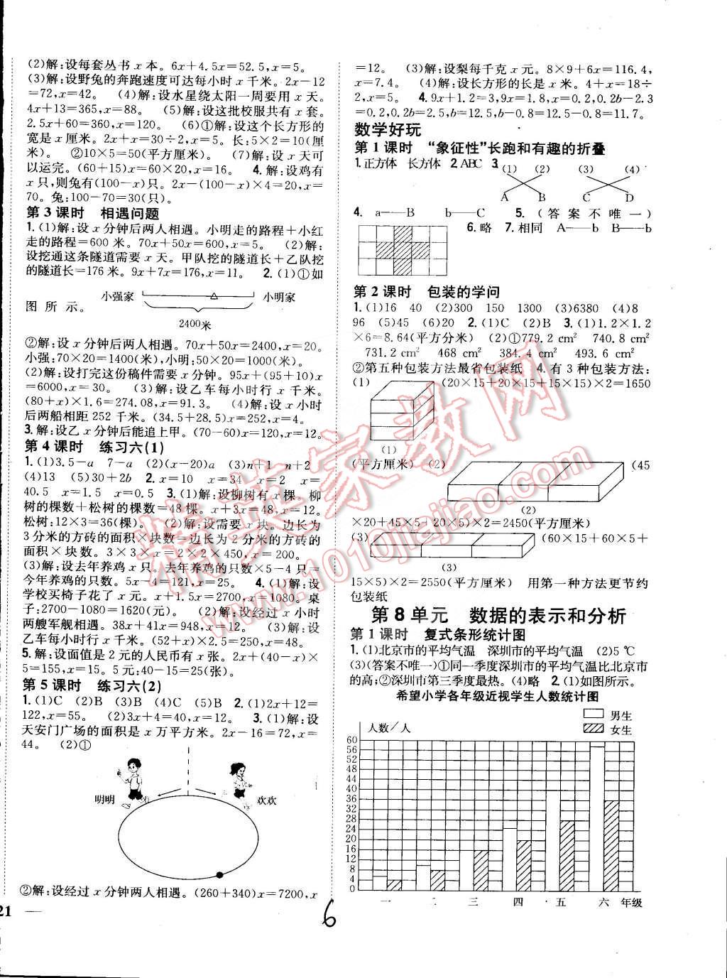 2015年全科王同步課時練習(xí)五年級數(shù)學(xué)下冊北師大版 第6頁